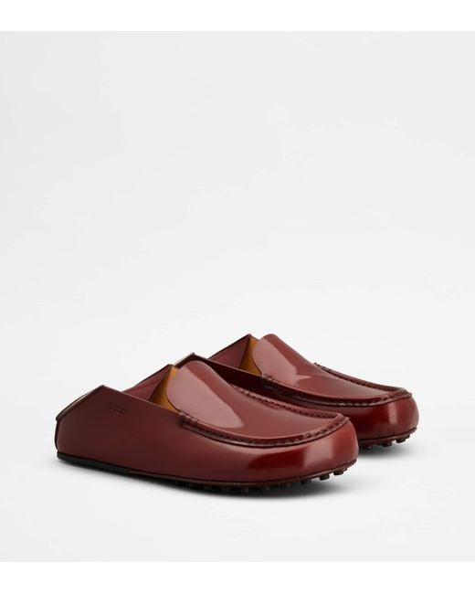 Tod's Red Slipper Loafers for men