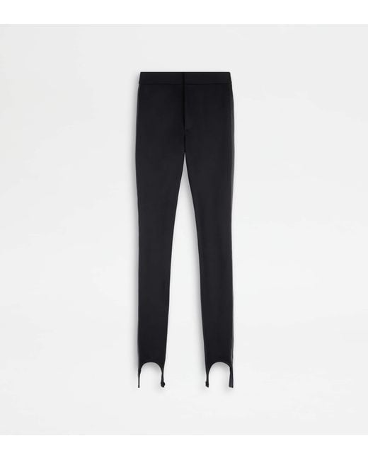 Tod's Black Stretch Pants With Bands