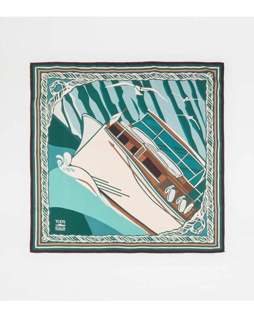 Tod's Green Foulard for men