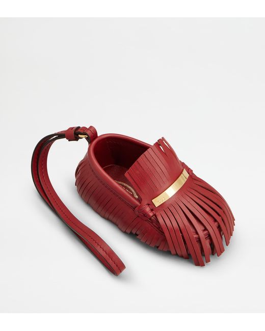 Tod's White Gommino Driving Shoe Charm