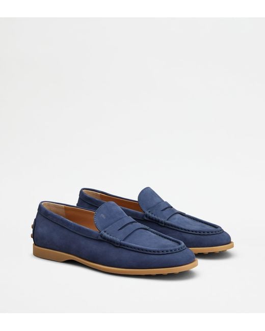 Tod's Blue Loafers