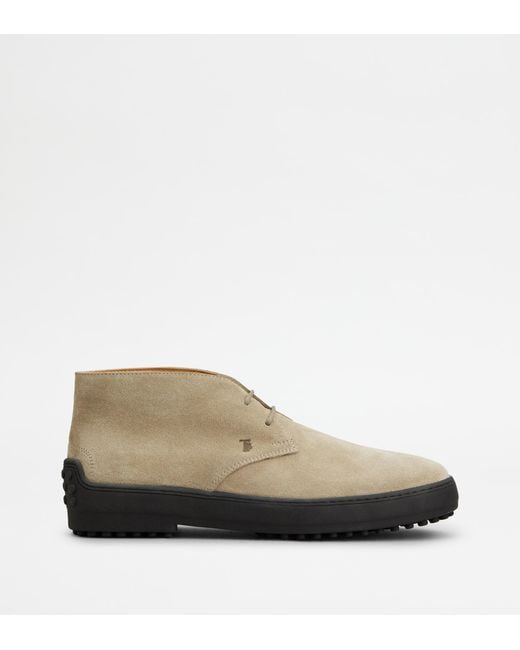 Tod's Brown Winter Gommino Desert Boots for men