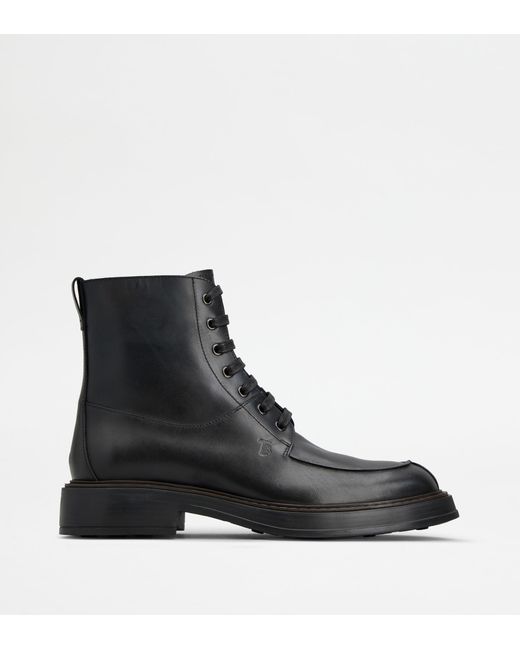 Tod's Black Ankle Boots In Leather for men