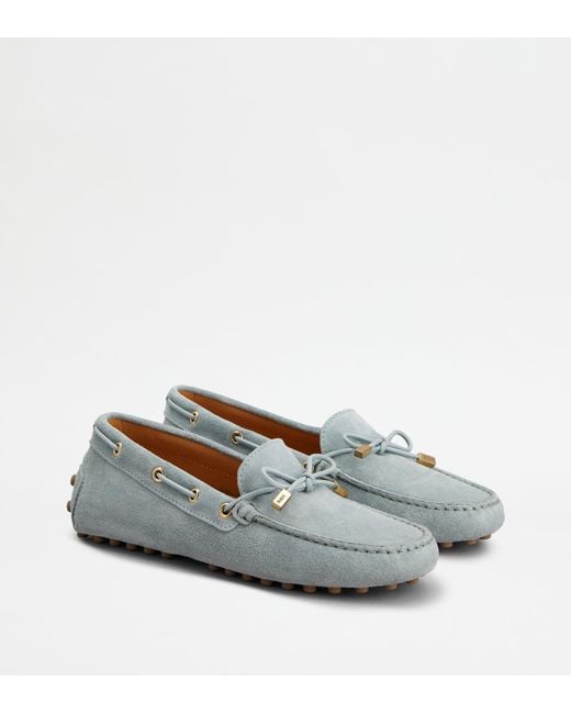 Tod's White Gommino Loafers