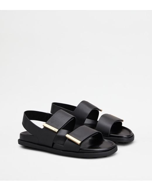 Tod's Black Sandals