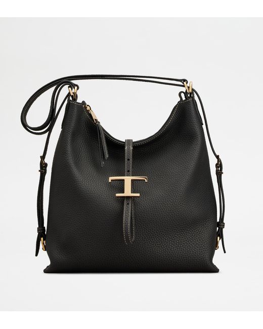Tod's Black T Timeless Shoulder Bag