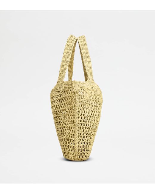 Tod's Metallic Shopping Bag