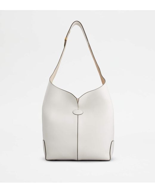 Tod's White Di Bag Folio Shoulder Bag