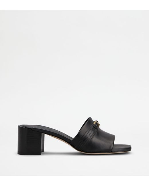 Tod's Black Sandals