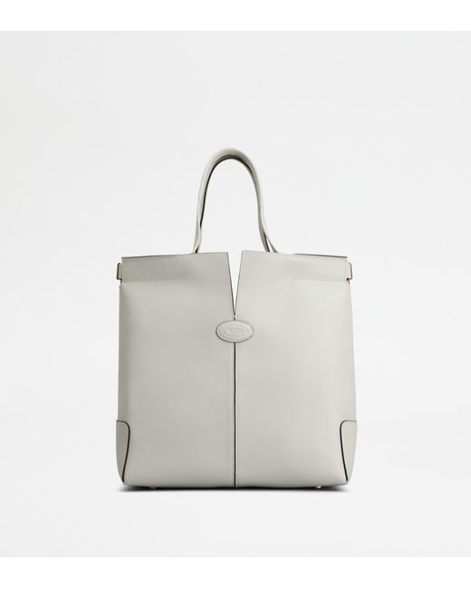 Tod's Gray Di Bag Folio Aus Leder Small