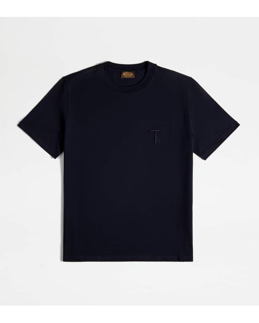 Tod's Blue T-shirt In Jersey for men