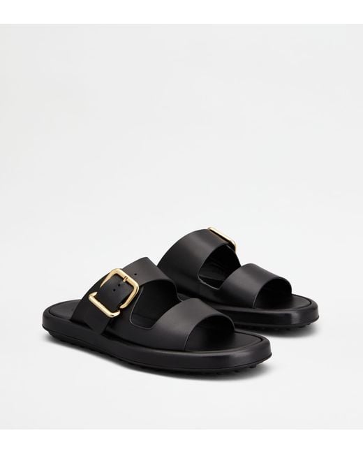 Tod's Black Sandals