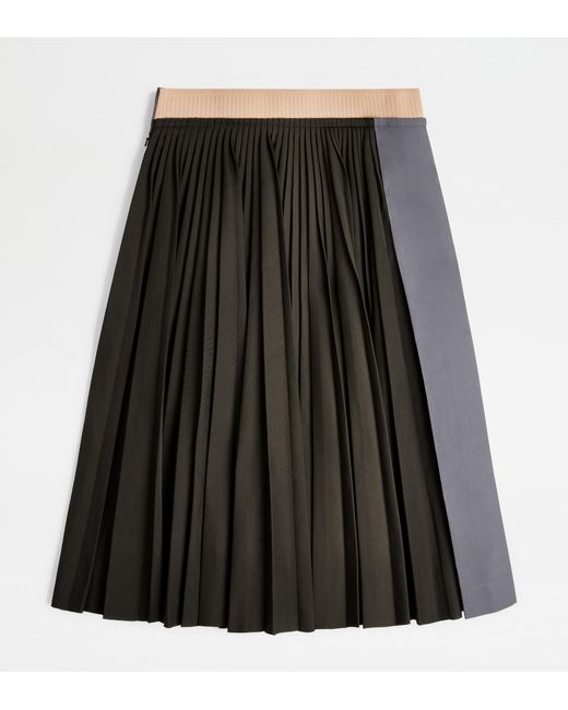 Tod's Black Pleated Skirt