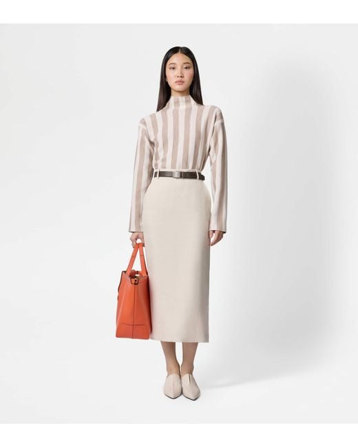 Tod's White Midi Skirt