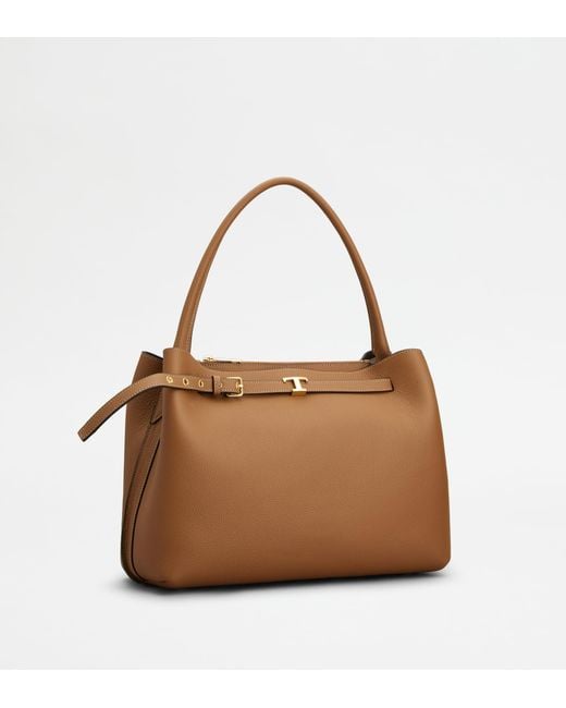 Tod's Brown T Signature Handbag