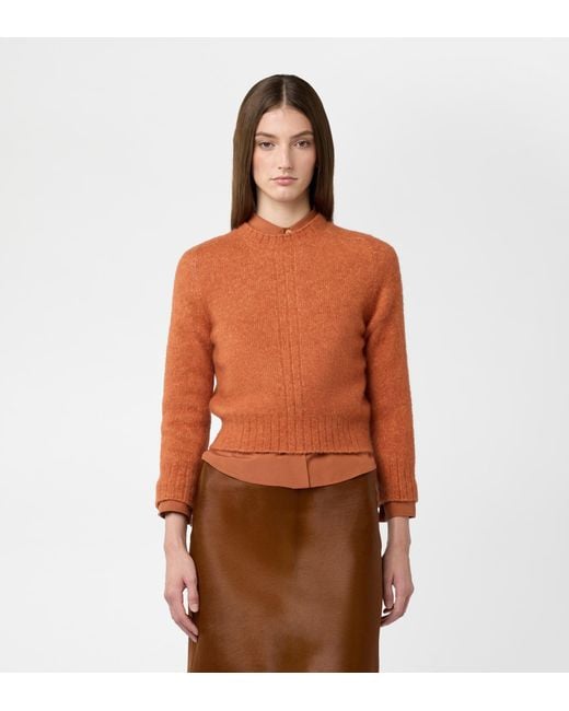Tod's Orange Round-Neck Jumper