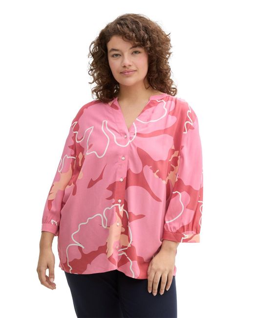 Tom Tailor Pink Plus Size - Bluse mit Muster
