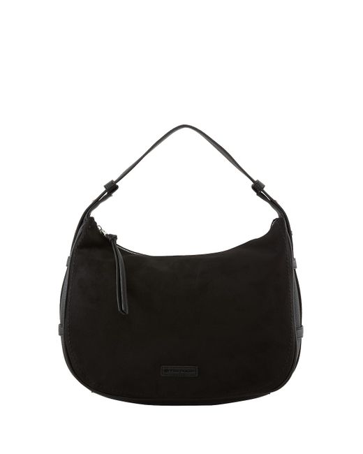 Tom Tailor Black TTLYSA M Schultertasche in Velourleder-Optik