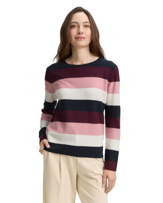 Tom Tailor Blue Strickpullover mit Rundhalsausschnitt