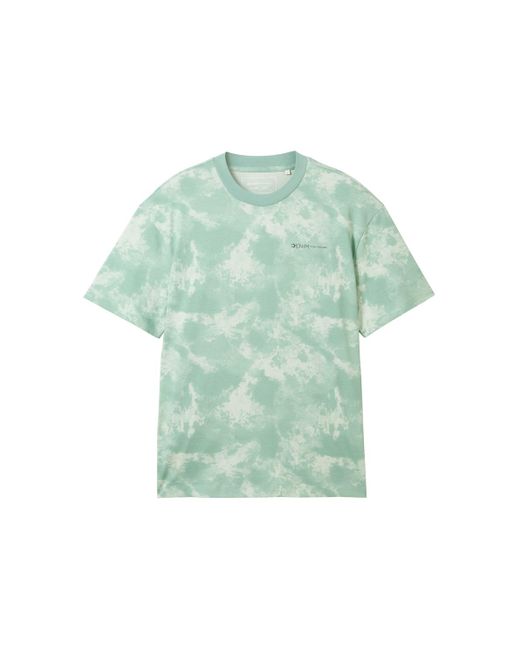 Tom Tailor DENIM T-Shirt mit Allover Print in Green für Herren