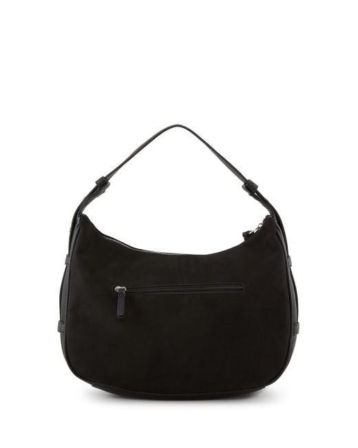 Tom Tailor Black TTLYSA M Schultertasche in Velourleder-Optik
