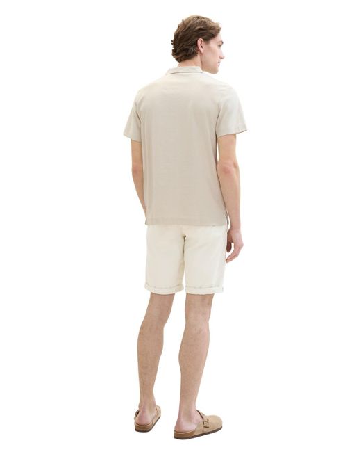 Tom Tailor Slim Chino Shorts in White für Herren