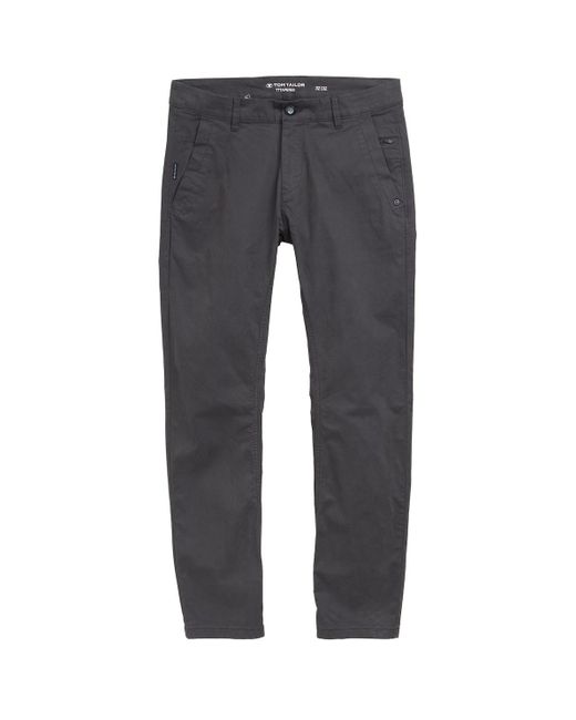 Tom Tailor Tapered Chino Hose in Gray für Herren