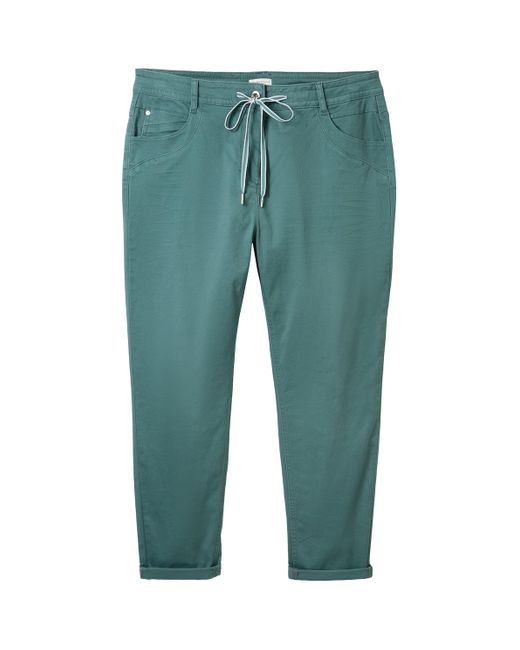 Tom Tailor Green Plus - Cropped Slim Hose