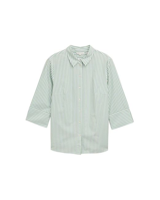 Tom Tailor Blue Plus Size - Loose Fit Bluse mit Streifenmuster