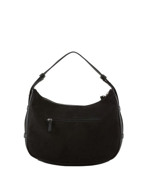 Tom Tailor Black TTLYSA M Schultertasche in Velourleder-Optik
