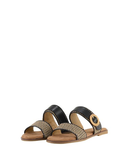 Tom Tailor Black Flache Sandalen mit Flechtmuster