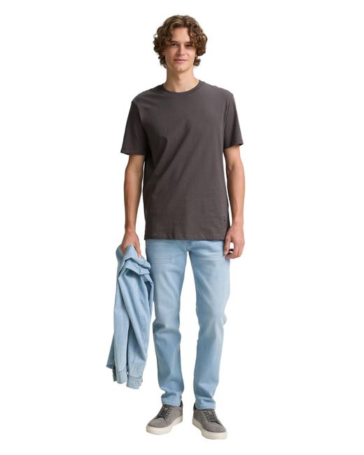 Tom Tailor DENIM Basic T-Shirt aus Baumwolle in Gray für Herren