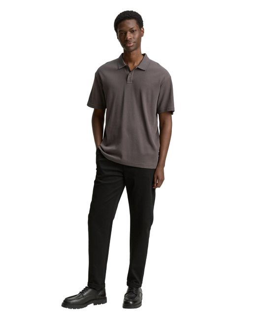 Tom Tailor DENIM Relaxed Fit Poloshirt mit Waffelstruktur in Gray für Herren