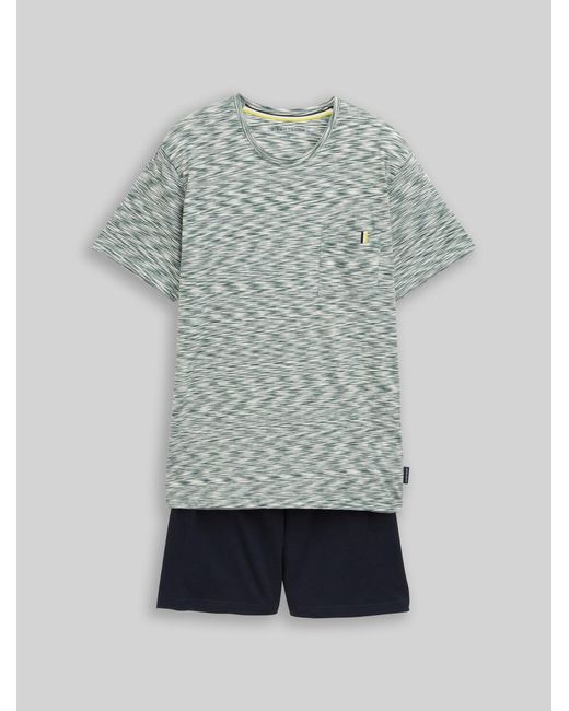 Tom Tailor Pyjama-Set mit Muster in Gray für Herren