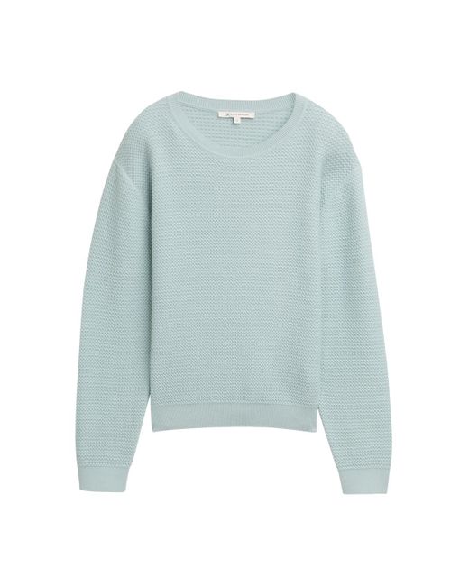 Tom Tailor Blue DENIM Strickpullover mit Rundhalsausschnitt