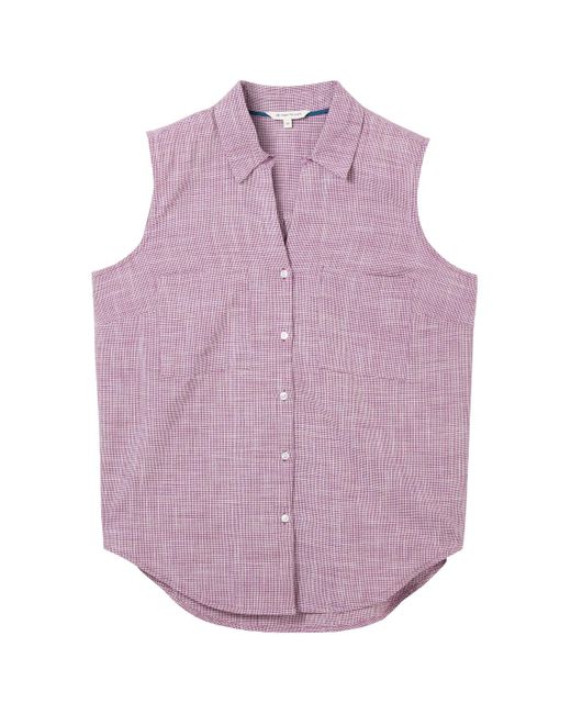 Tom Tailor Purple Ärmellose Bluse mit Brusttaschen