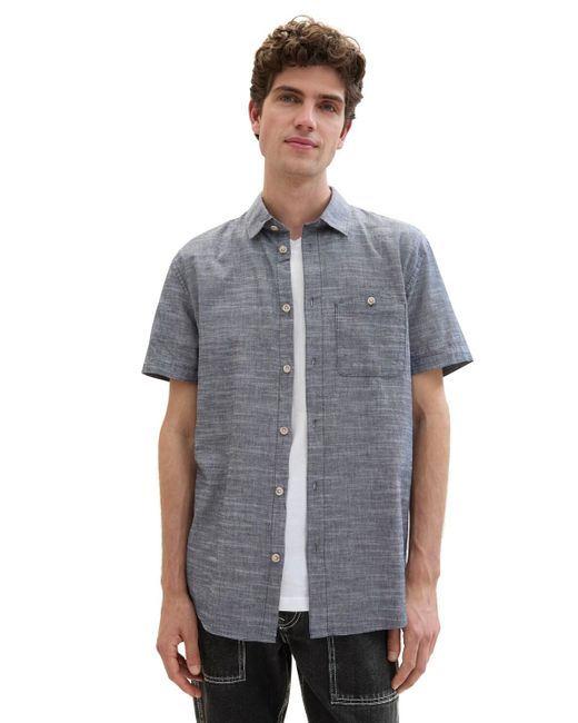 Tom Tailor DENIM Hemd aus Baumwolle in Gray für Herren