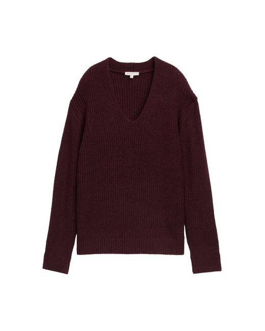Tom Tailor Purple Strickpullover mit V-Ausschnitt