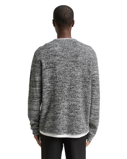 Tom Tailor DENIM Strickpullover im 2-in-1-Look in Gray für Herren