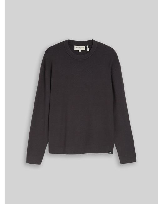 Tom Tailor DENIM Basic Strickpullover mit Rundhalsausschnitt in Black für Herren