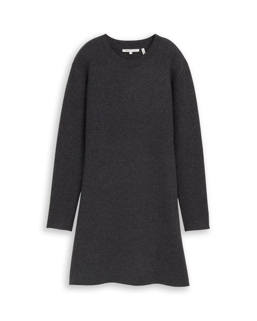 Tom Tailor Black DENIM Mini Skater Strickkleid