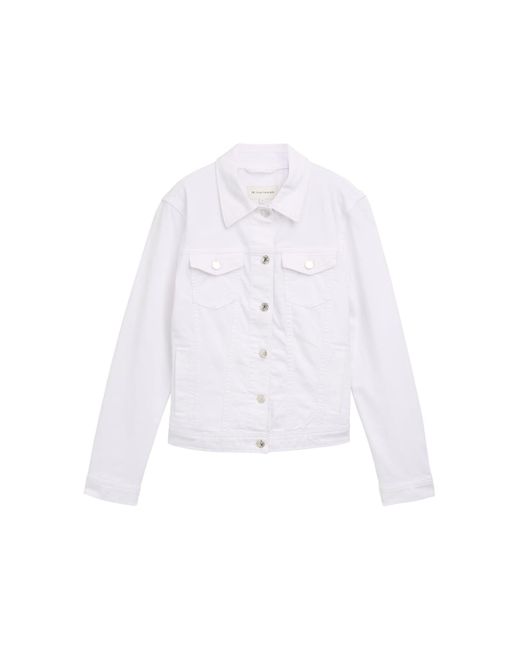 Tom Tailor White Jeansjacke mit Eingriffstaschen