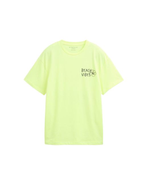 Tom Tailor Jungen Oversize T-Shirt mit Print in Yellow für Herren