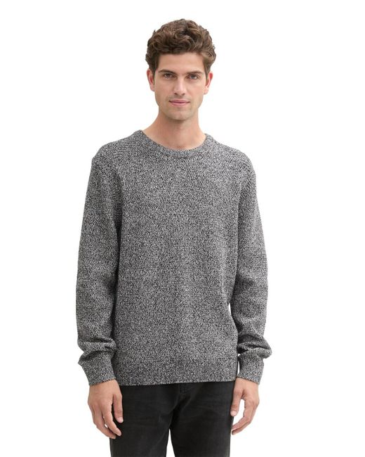 Tom Tailor Strickpullover mit Struktur in Gray für Herren
