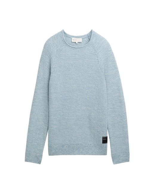 Tom Tailor DENIM Strickpullover mit Struktur in Blue für Herren