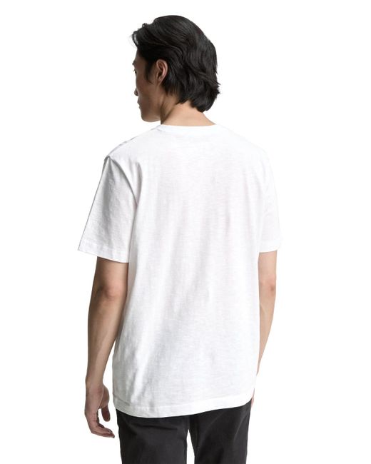 Tom Tailor Basic T-Shirt in Melange-Optik in White für Herren