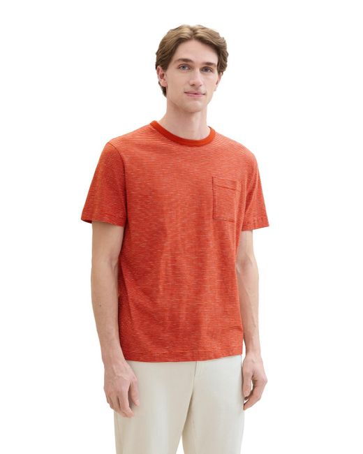 Tom Tailor T-Shirt mit Brusttasche in Red für Herren