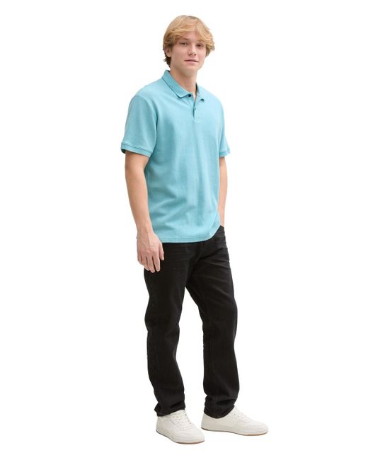 Tom Tailor DENIM Relaxed Fit Poloshirt in Blue für Herren