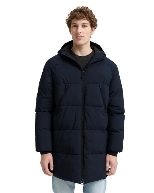 Tom Tailor DENIM Puffer Parka mit Kapuze in Blue für Herren