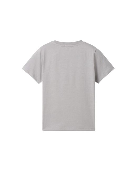Tom Tailor Jungen Print T-Shirt mit Bio-Baumwolle in Gray für Herren